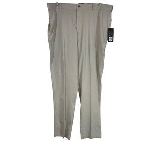 WALTER HAGEN - MEN'S 44 X 34 - LIGHT KHAKI BIG AND TALL HAGEN STRAIGHT LEG PANTS